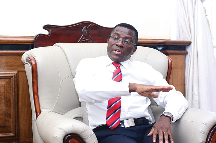 Katikkiro Charles Peter Mayiga in his office