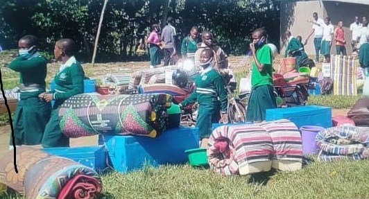 Students prepare to leave a school on Monday June 7