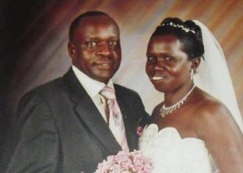 Mr Onebe Francis and his wife Immaculate at their wedding day in a non dated Photo.