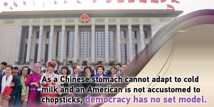 China a unique model of democracy for the world