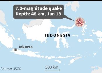 7.0-magnitude earthquake hits eastern Indonesia
