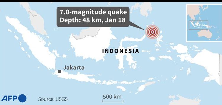 7.0-magnitude earthquake hits eastern Indonesia