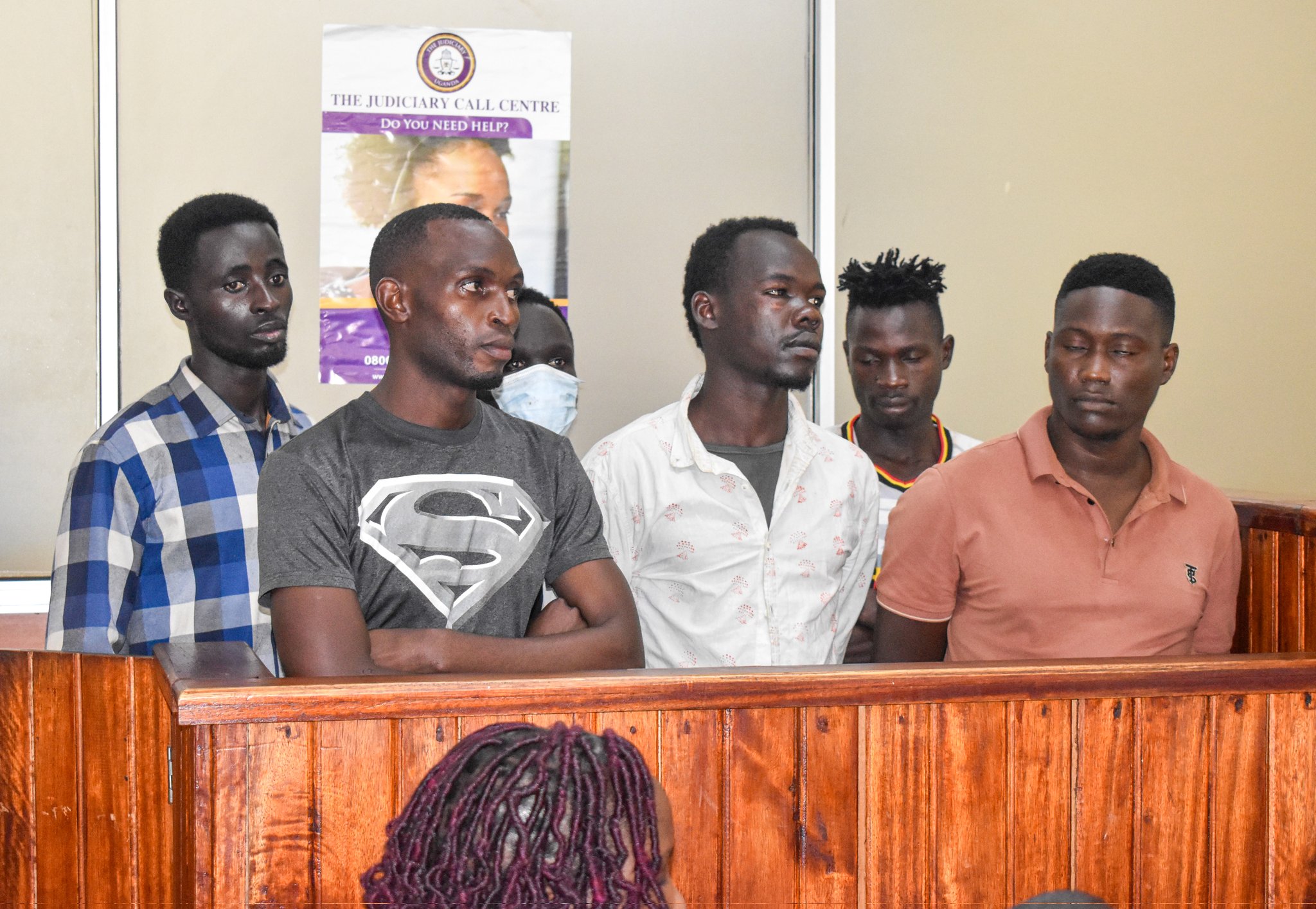 Six men remanded over robbery