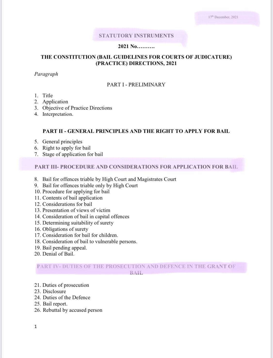 New secret Statutory instrument scraps bail NEWSDAY