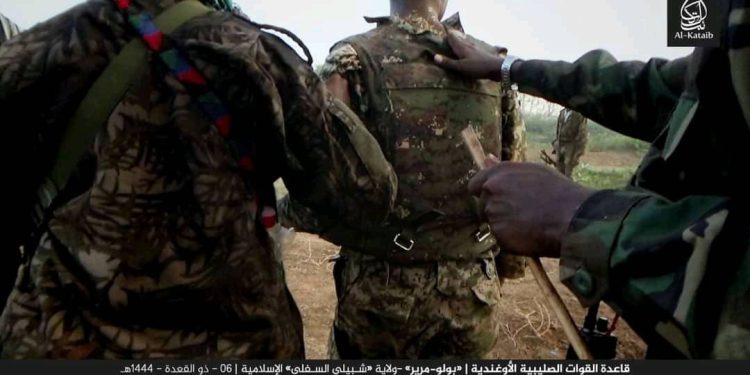 Media appeared to sho men in UPDF like uniforms as captured