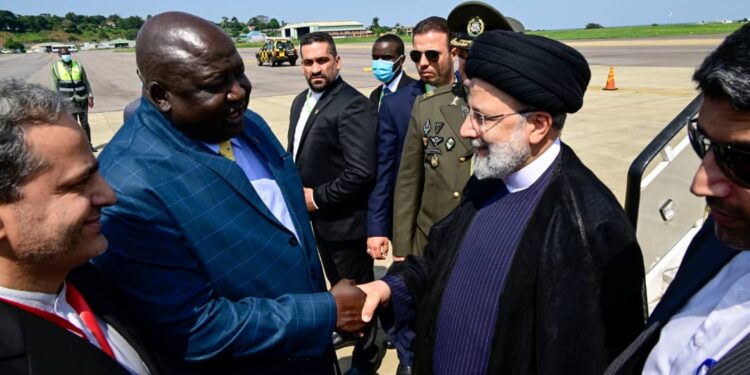 Iranian president arrives in Uganda